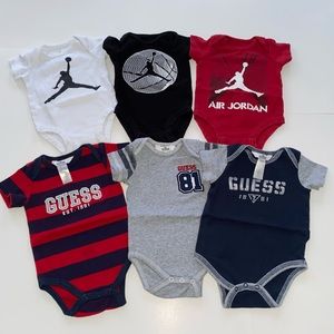 Jordan & Guess Onesies 0-3 Months